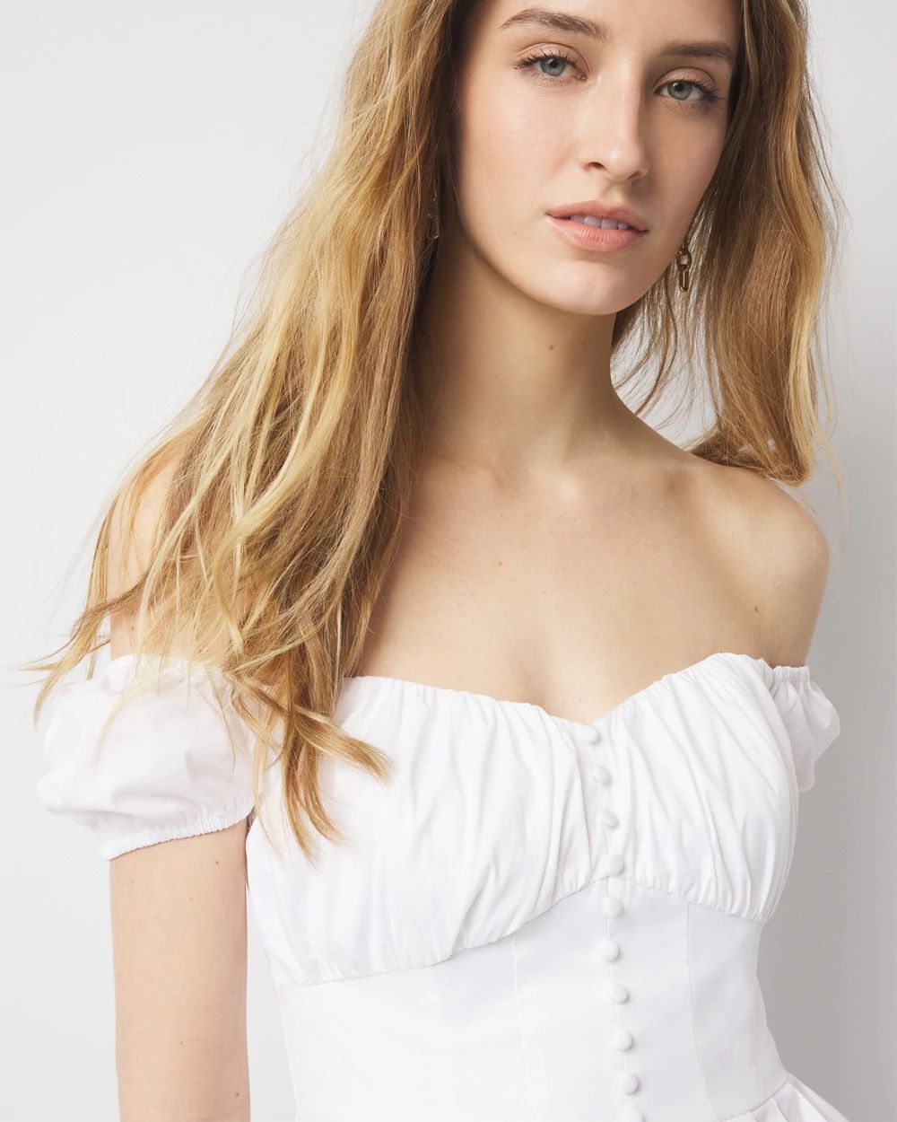 Poplin Peplum Bustier click to view larger image.