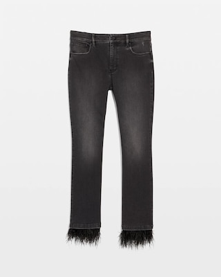 Removable Feather Hem Kick Flare Jean click to view larger image.