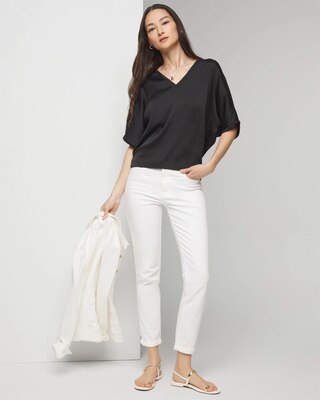Woven Front Tee