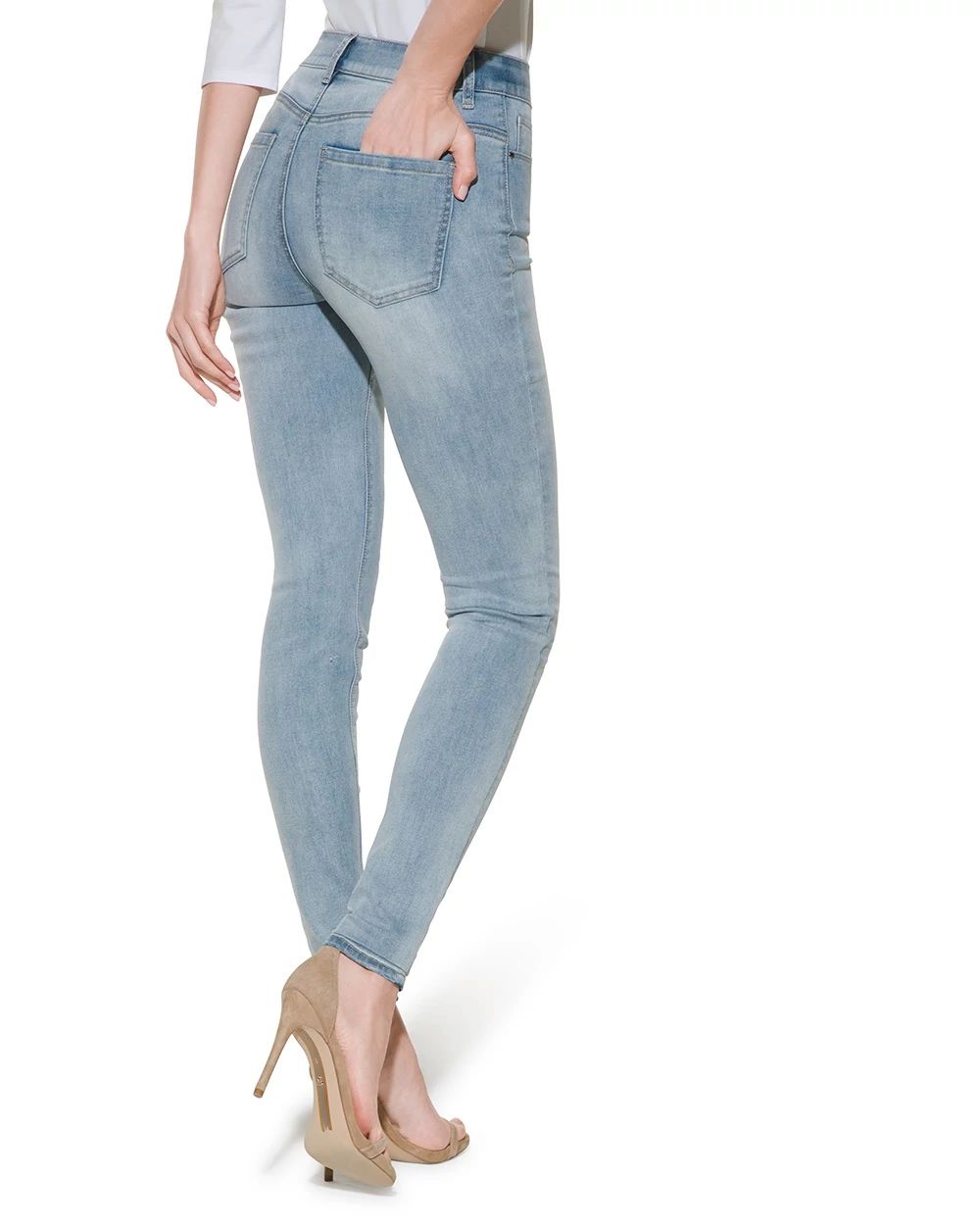 Outlet WHBM High-Rise Essential Slimmer® Skinny Jeans click to view larger image.