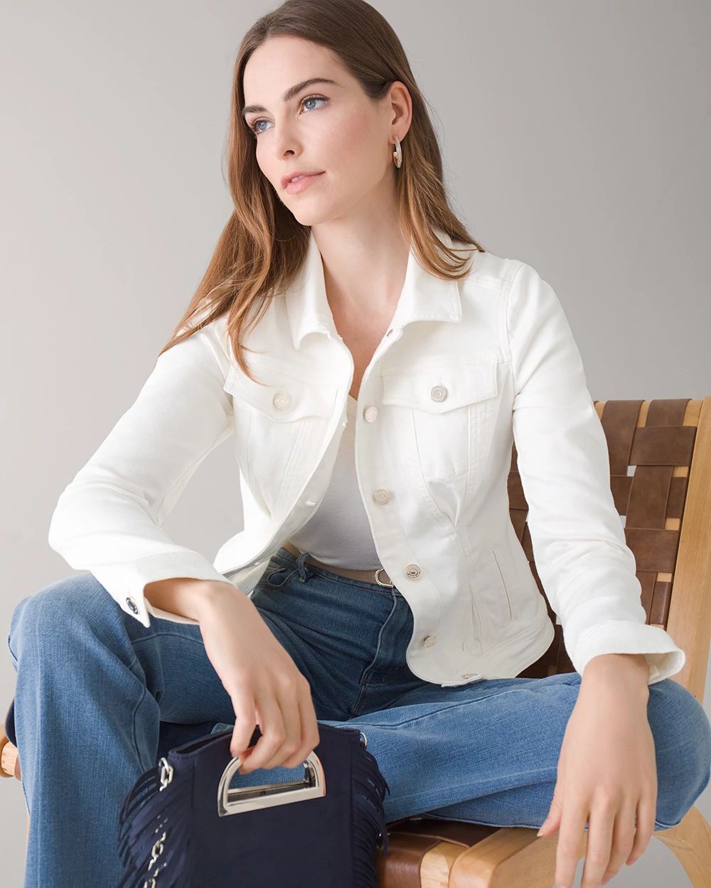 Flirty Denim Jacket White House Black Market