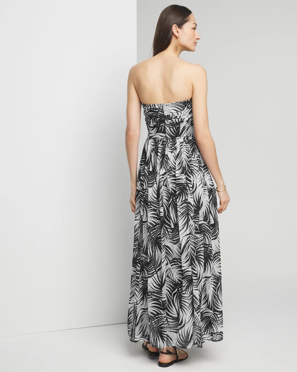 Strapless Mesh Maxi Dress click to view larger image.