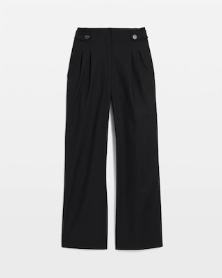Petite Tab-Waist Wide-Leg Pant click to view larger image.