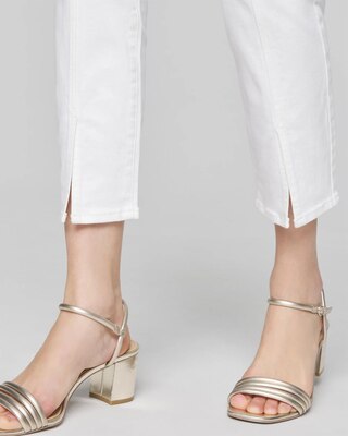 High-Rise Slim With Slit Crop Jeans click to view larger image.