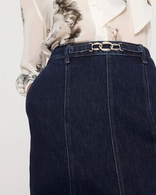 Petite Denim Pencil Skirt click to view larger image.