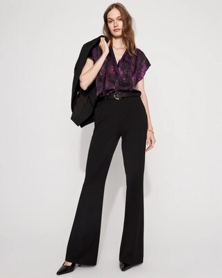 Flutter Sleeve Satin Shell Top click to view larger image.