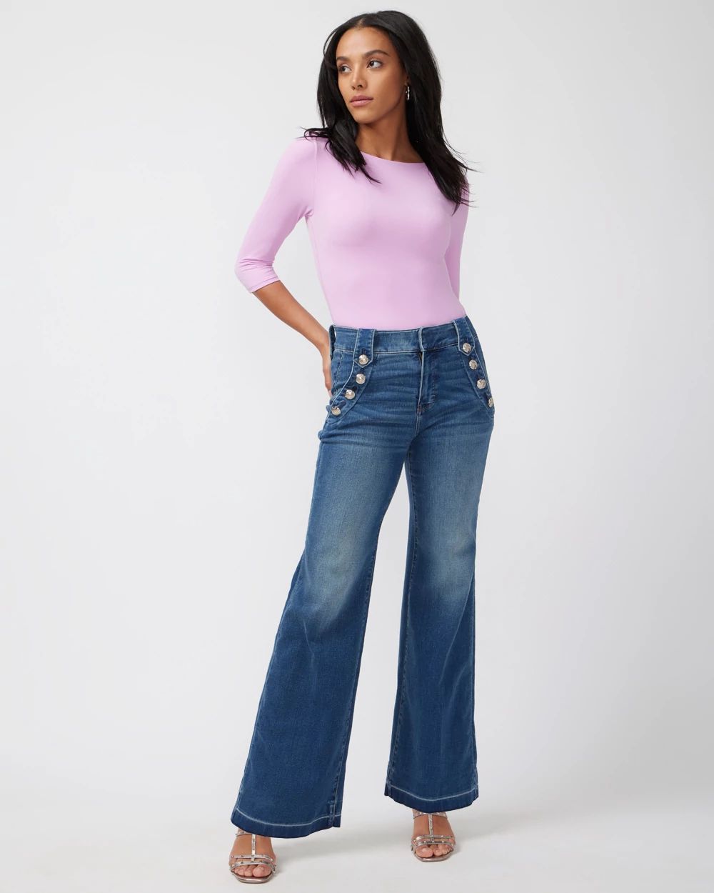 WHBM® FORME 3/4-Sleeve Boatneck Top