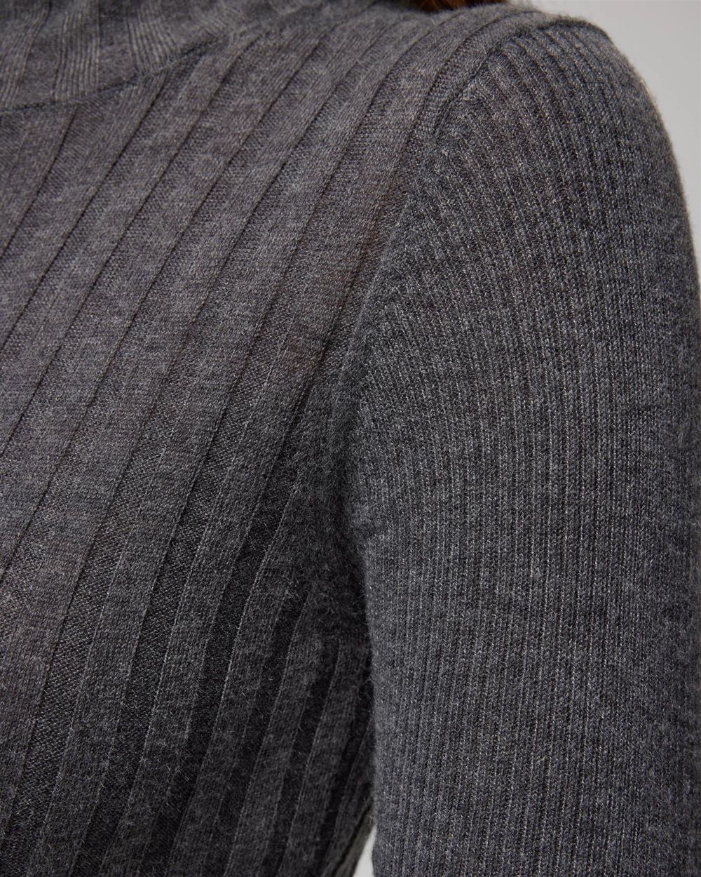 Long Sleeve Cashmere Blend Mockneck