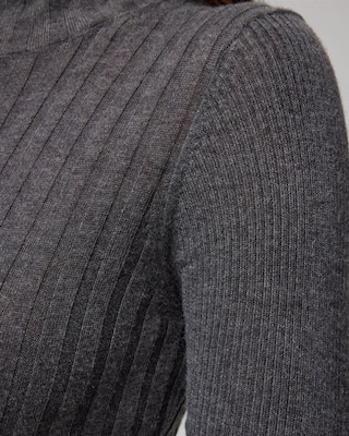 Long Sleeve Cashmere Blend Mockneck click to view larger image.