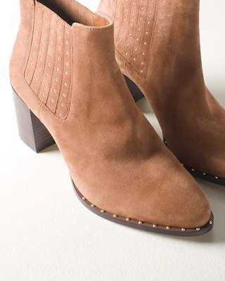 Suede Studded Short Boots