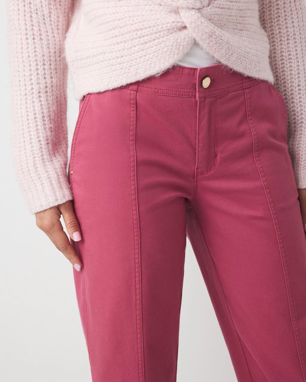 Petite Pret Mid Rise Relaxed Ankle Pant