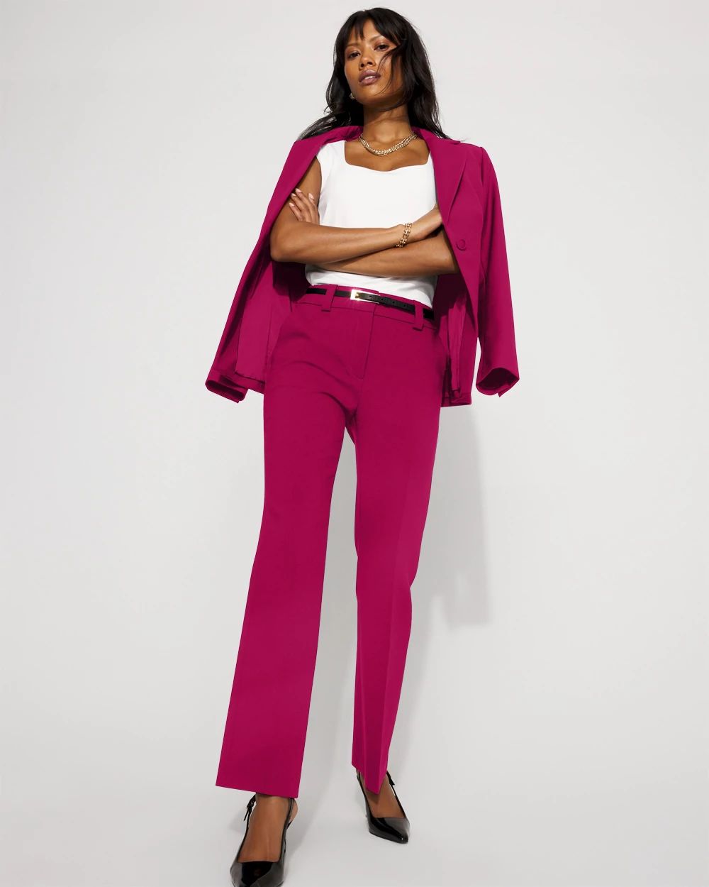 Petite High-Rise Blake Bootcut Pant
