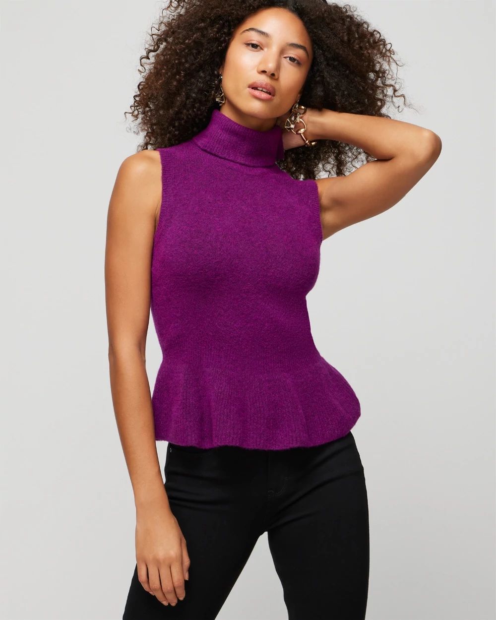 White house black market peplum top cheap