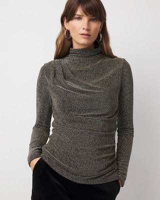 WHBM FORME™ Stretch Metallic Long-Sleeve Tee