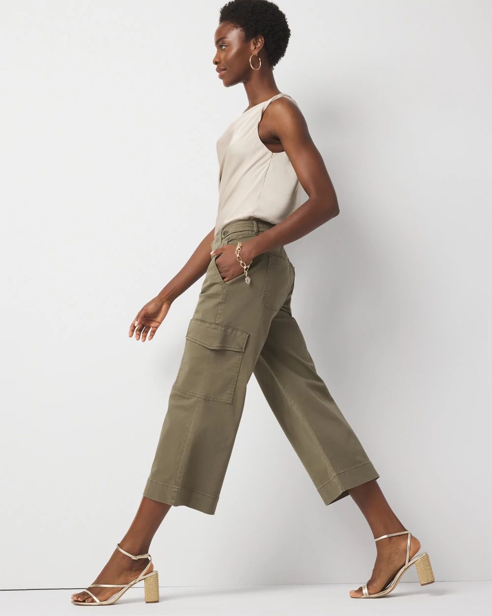 Pret Cargo Wide Leg Cropped Pant