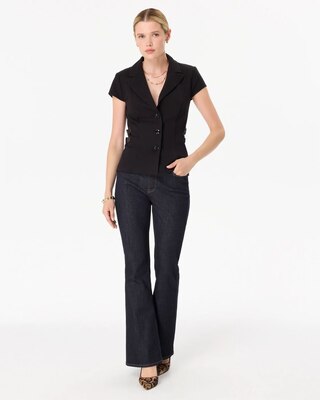 Ponte Short Sleeve Blazer click to view larger image.