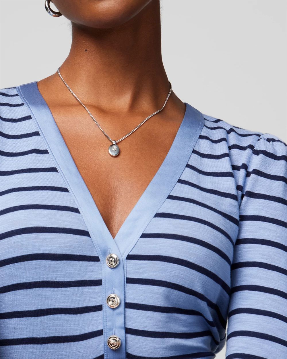 3/4 Sleeve Henley Tee