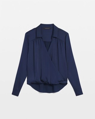 Satin Surplice Blouse click to view larger image.