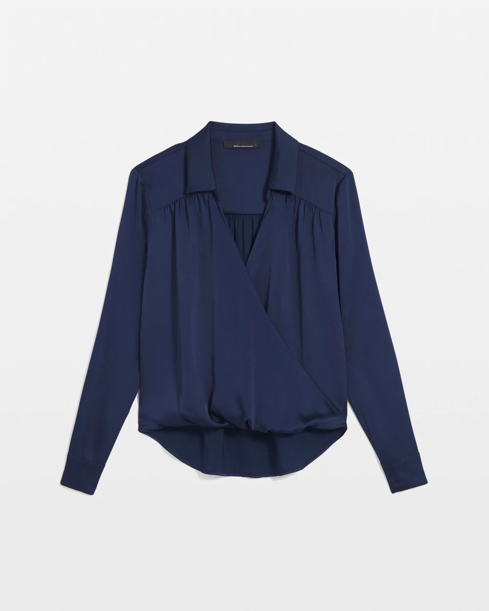 Satin Surplice Blouse