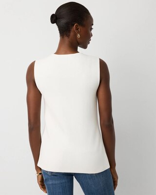 Button Front Longline Sweater Vest click to view larger image.