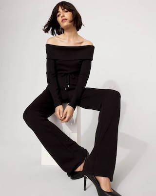 Off-The-Shoulder Fold-Over Jumpsuit click to view larger image.