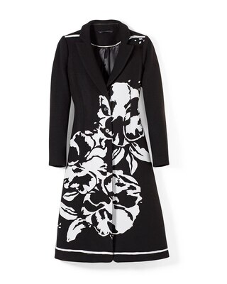 Black + White Evening Coat