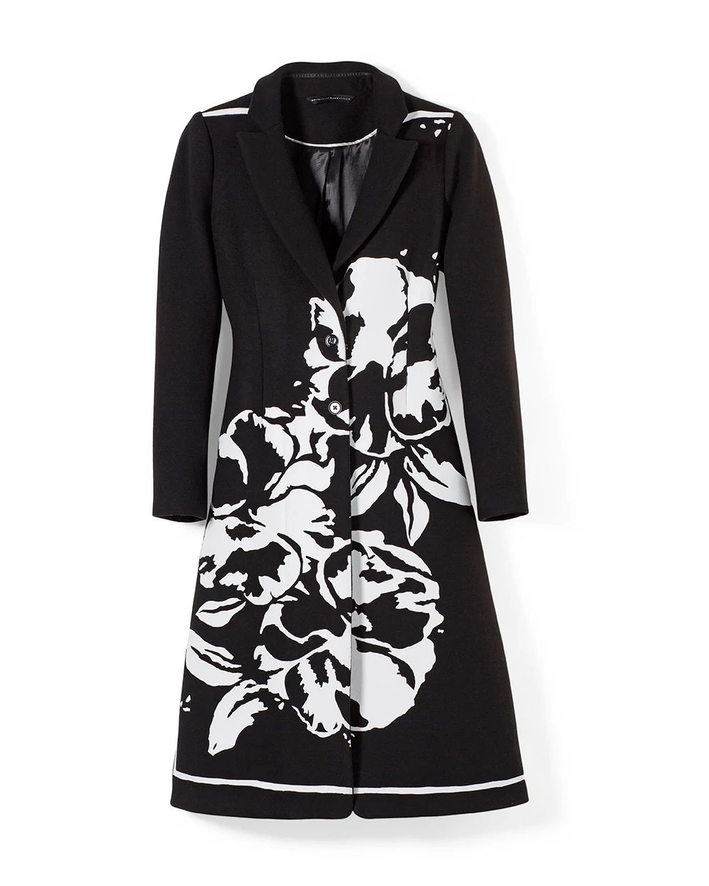 Black + White Evening Coat