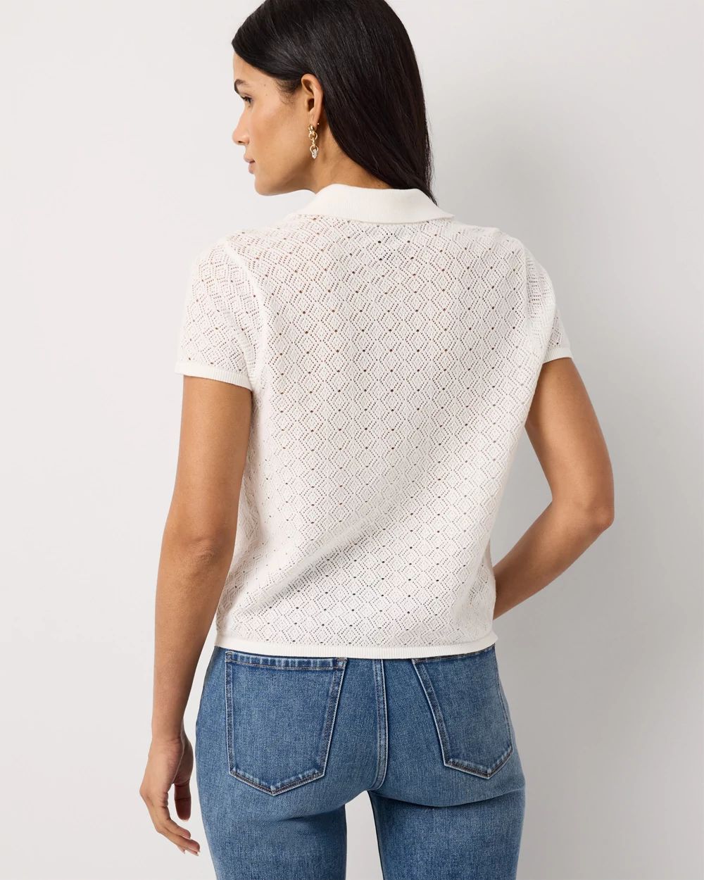 Textured Stitch Collared Cardigan