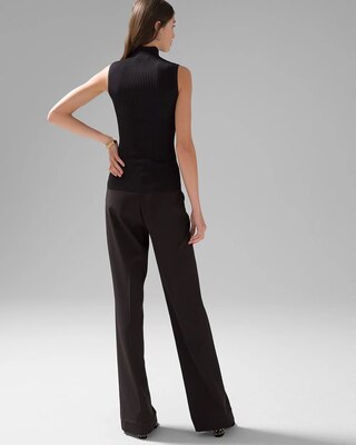 Sleeveless Cutout Mockneck