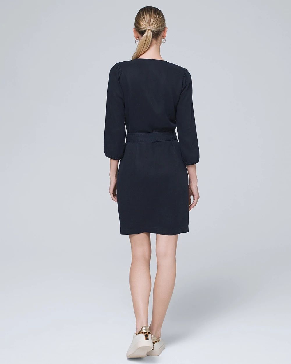 Pintuck Shirt Dress