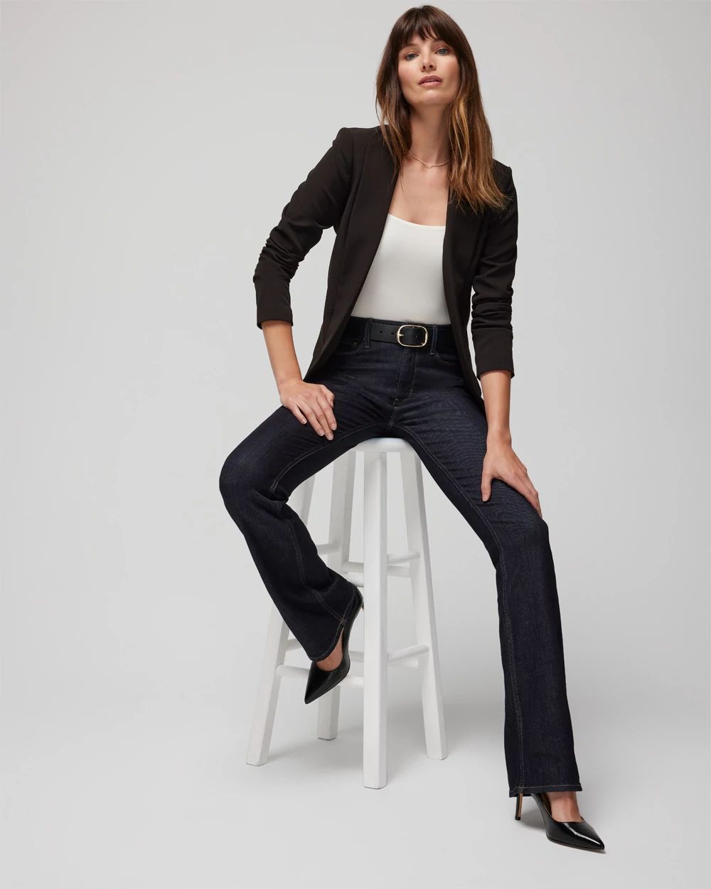 High-Rise Sculpt Skinny Flare Jeans click to view larger image.