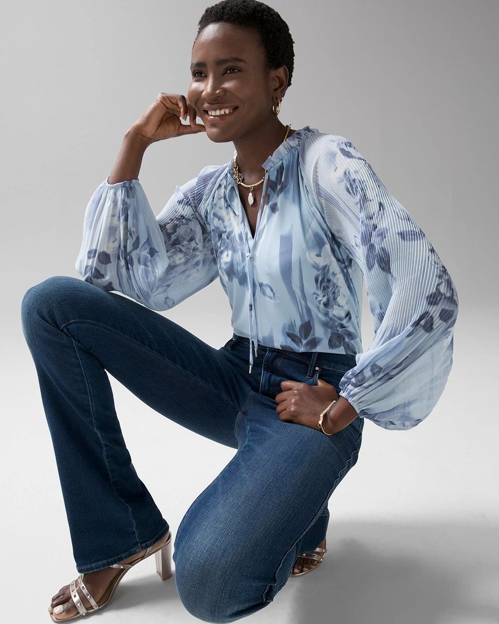 Long-Sleeve Matte Jersey Top