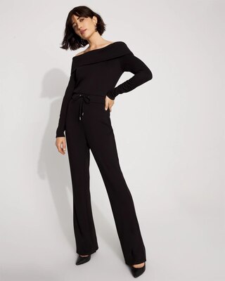 Off-The-Shoulder Fold-Over Jumpsuit