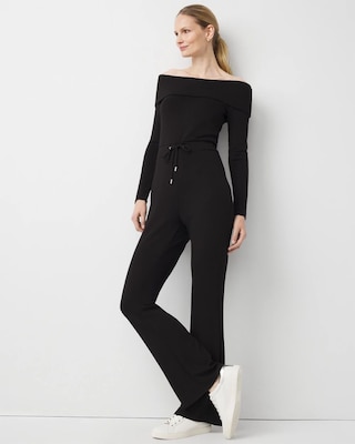 Off-The-Shoulder Fold-Over Jumpsuit