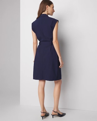 Petite Cap-Sleeve Utility Mini Shirt Dress click to view larger image.