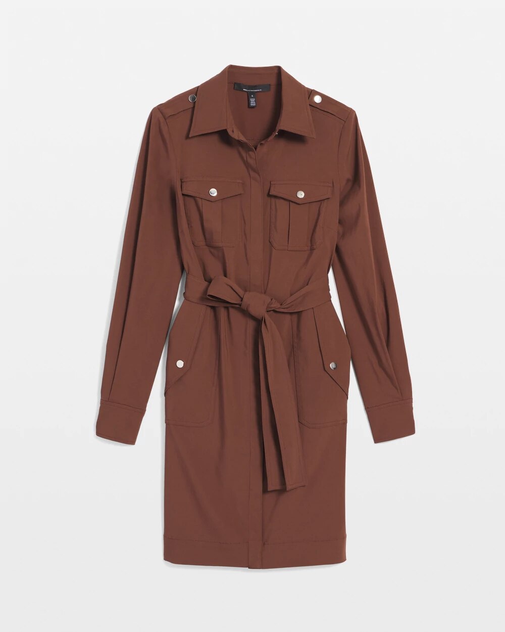 Long-Sleeve Utility Shirt Dress