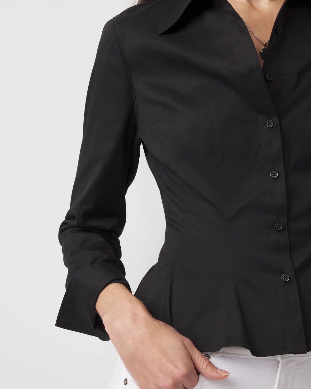 Seamed Poplin Shirt
