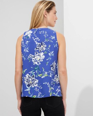 Outlet WHBM Pleated Split-Neck Shell