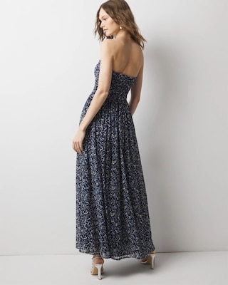 Strapless Mesh Maxi Dress click to view larger image.