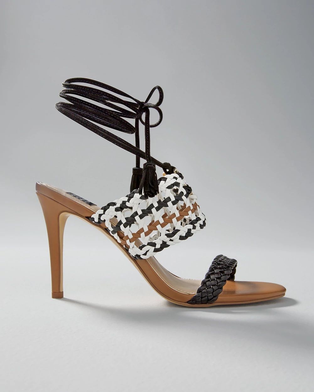 Braided Mid-Heel Gladiator Sandal click to view larger image.