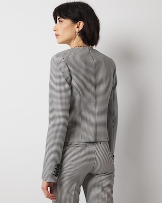 Petite Double-Breasted Gingham Jacket click to view larger image.
