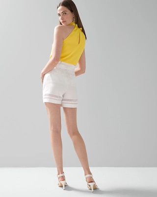 High-Rise Linen Shorts click to view larger image.