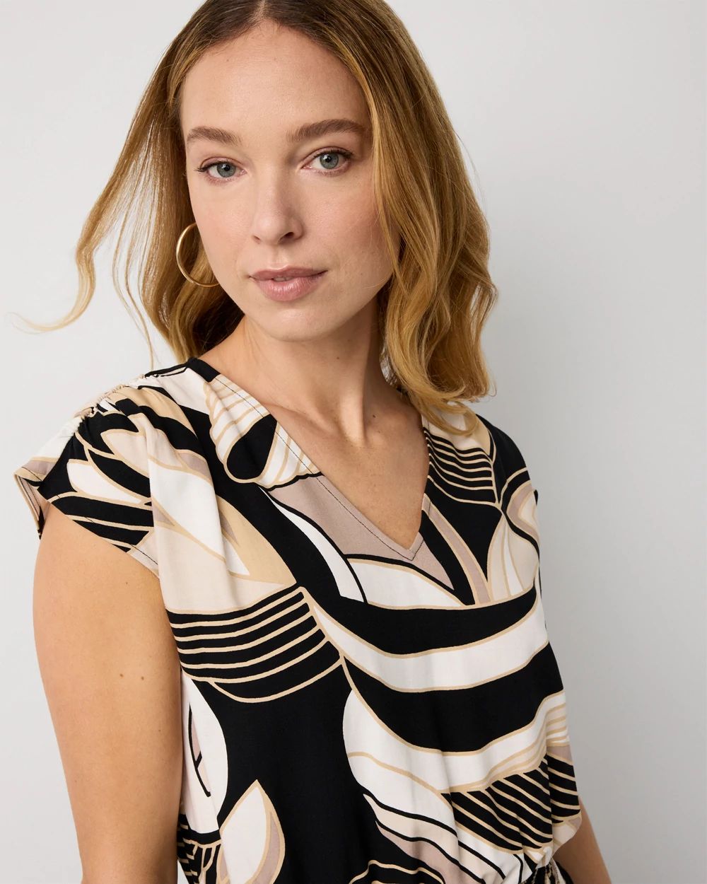 Petite Smocked Waist Midi Dress