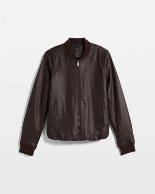 Petite Coated Bomber Jacket click to view larger image.