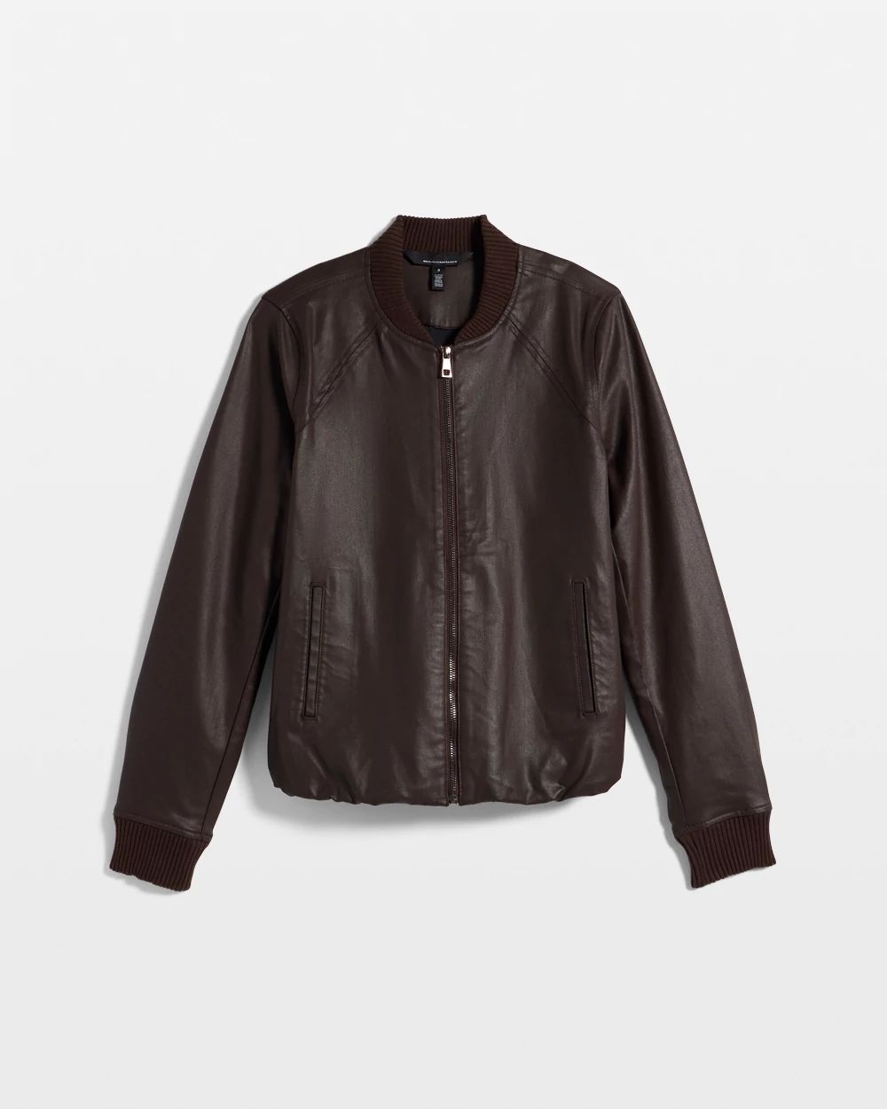 Petite Coated Bomber Jacket click to view larger image.