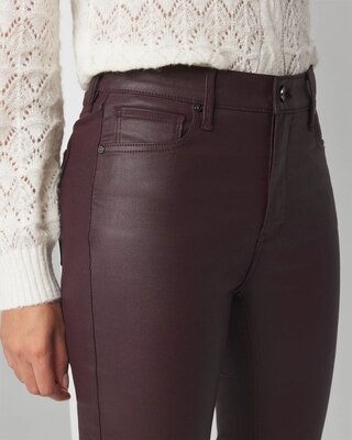 High Rise Coated Bootcut Jeans click to view larger image.