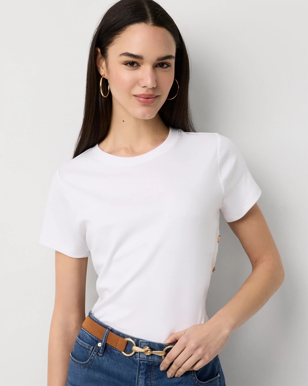 Side Button Tee - image 1