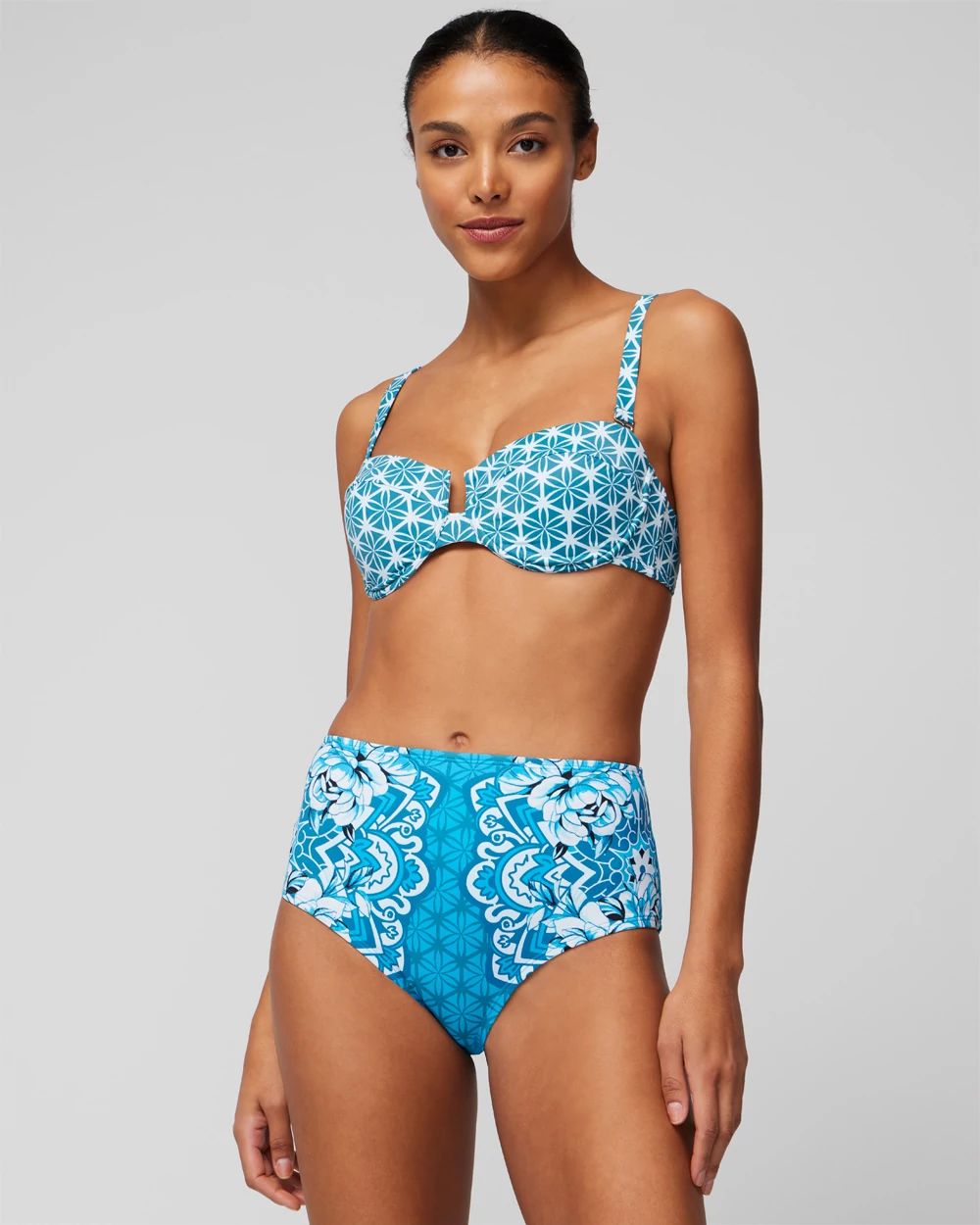 High-Waist Wrap Bikini Swim Bottom