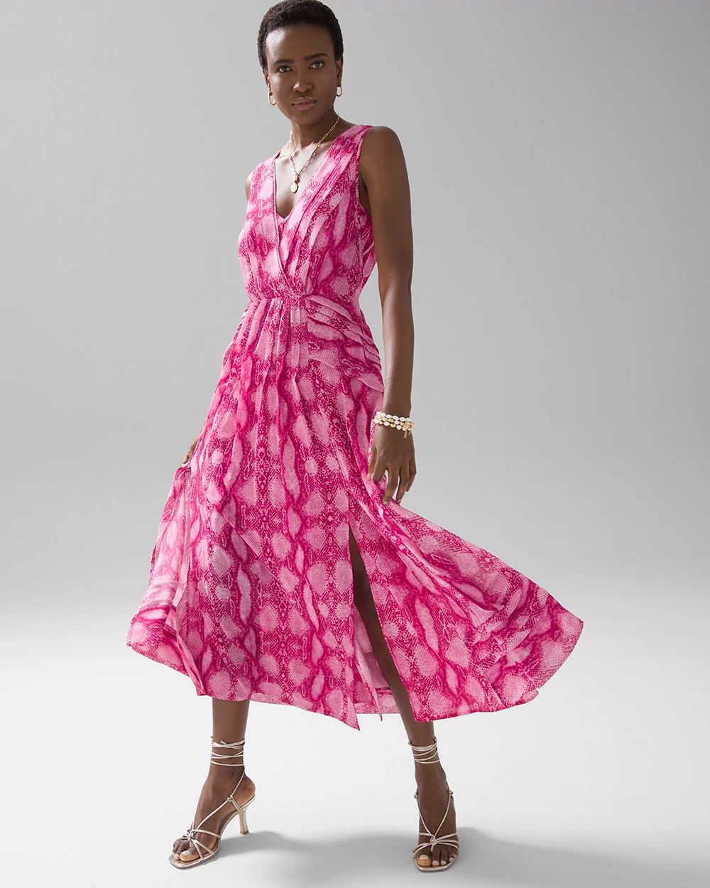 Pleated Midi Dress