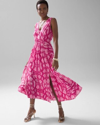 Pleated Midi Dress